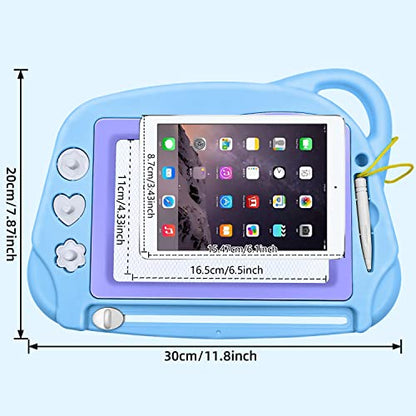 AiTuiTui Magnetic Drawing Board Mini Travel Doodle, Erasable Writing Sketch Colorful Pad Area Educational Learning Toy for Kid/Toddlers/Babies with 3 Stamps and 1 Pen (Sky Blue) - color: Skyblue