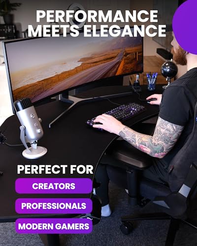 Arozzi Arena Angelo Gaming Desk Pad Pure Black | Desk-Wide Microfiber, 88.6 x 28 in, Anti-Slip Rubber Base, Water-Resistant, Machine Washable - color: Angelo Pure Black