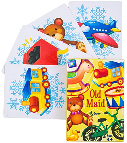 Regal Games Card Games for Kids - Go Fish, Crazy 8's, Old Maid, Slap Jack, Monster Memory Match, Snowball Fight - Holiday-Themed, Simple & Fun Classic Family Table Games - Games May Vary (6 Set) - color: Holiday 6 Pack