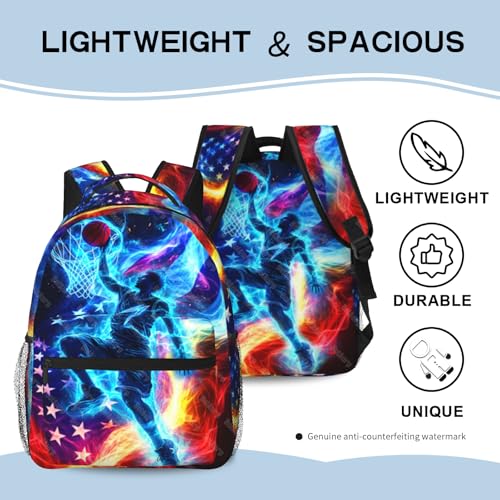 School Backpack for Boys- Basketball Backpacks Boys Backpack for Kids Children Teens Elementary Middle School - Students Bookbag Ages 6-18, Basketball Bookbag Travel Back Pack - color: Basketball