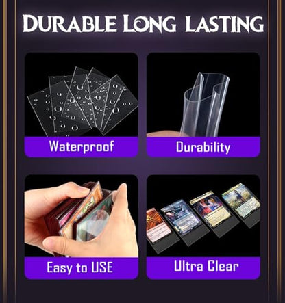 1500 Count Baseball Card Sleeves, Soft Trading Card Sleeve Fit ForMtg,TCG,CCG,Magic,Football,Sports,Photocard Sleeves - color: 1500 Pieces - Clear