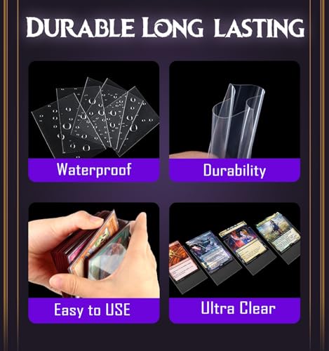 1200 Count Baseball Card Sleeves, Soft Trading Card Sleeve Fit ForMtg,TCG,CCG,Magic,Football,Sports,Photocard Sleeves - color: 1200 Pieces - Transparent