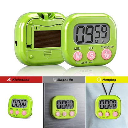 Antonki 4 Pack Digital Timer for Kids, Kitchen Timer for Cooking, Classroom, Study, Exercise with Countdown/Up Mode - Loud Alarm, Large Display - AAA Battery Operated (Not Included)