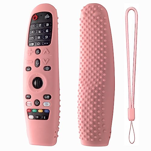 Hi Color Silicone Cover for LG AN-MR600/AN-MR650 / AN-MR18BA / AN-MR19BA/AN-MR20GA TV Remote Control Protective Sleeve for LG Magic TV Remote Cover Case(Pink) - color: pink