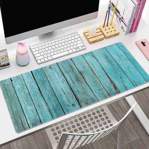 Shabby Wood XL Mouse Pad,Large Mouse Pad Gaming 31.5 x 11.8 in Mouse Mat Desk Pad,Extended Keyboard Mousepad Large Desk Mat with Non-Slip Rubber Base and Stitched Edge for Home Office - color: Shabby Wood