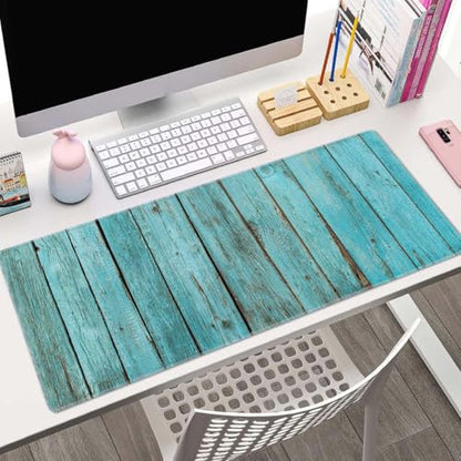Shabby Wood XL Mouse Pad,Large Mouse Pad Gaming 31.5 x 11.8 in Mouse Mat Desk Pad,Extended Keyboard Mousepad Large Desk Mat with Non-Slip Rubber Base and Stitched Edge for Home Office - color: Shabby Wood