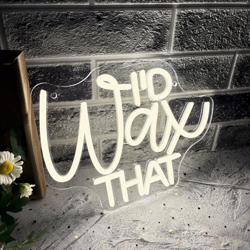 Mutank I'D Wax That Neon Sign, Beauty Salon Salonneon Neon Light USB Powered LED Dimmable, for Waxing Studio Skincare Hydrotherapy Professional Salon Beauty Studio Sign, Beautician Gift(12.9 * 8.6In) - color: warm white