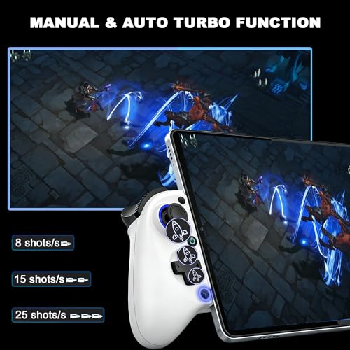 Megadream Mobile Gaming Controller for iPhone/Android/PC - iPad/Tablet (Up to 11in) - Cloud Game - NS-Switch|Swith 2 - Turn Your Phone into a Gaming Console - PS5/Xbox Remote Play Streaming, Call of Duty, Roblox, Turbo, White - color: White