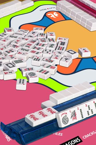 Mahjong Mat with Rule, 31.5x31.5Inch American Mahjongg Table Mat (Pink) | Anti-Wrinkle&Foldable Neoprene Mahjongg Travel Mat for Table with Learning Rule, Anti-Slip Noise Reduction Includes Carry Bag - color: Pink-