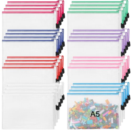 Jetec 32 Pcs Mesh Zipper Bags Bikini Organizer,Classic Color,9 x 7 Inch - color: Classic Classic Color, size: 9 x 7 Inch
