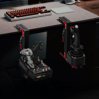 J-PEIN Flight Simulator Desk Mount (2-Pack), Heavy Duty Steel Stand for HOTAS Joystick and Throttle Systems
