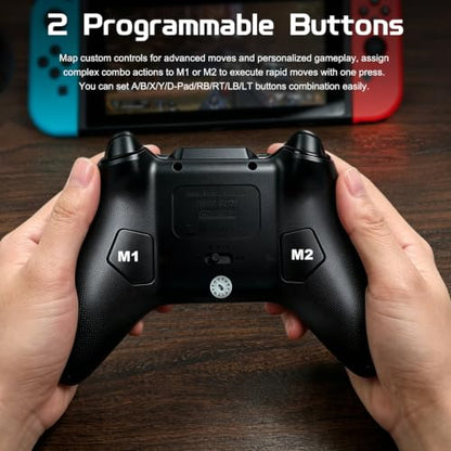 Joso Game Controller with Phone Mount, Play on iPhone/iPad/Android/PS4/PC/Switch with Hall Effect Joysticks/Hall Triggers, Supports Wired Controller with 1000Hz Polling Rate/Cloud Gaming/Streaming - color: Black