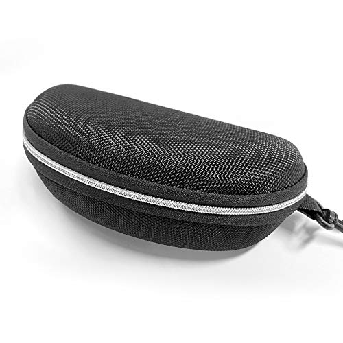3 Pack Zipper Shell Eyeglasses and Sunglasses Case with Plastic Carabiner Hook - color: Silver