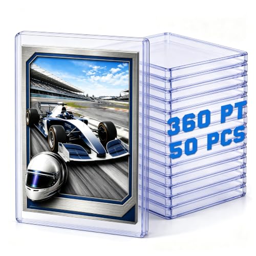 DEDC 50 Top Loader Thick Card Load Holder Storage for Trading Cards Sports Sleeves Hard Plastic 360 Point Protective Toploaders 3"x4" Rigid Memorabilia Collectibles - size: 360pt