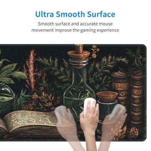 Dark Academia Mouse Pad XL Large Mousepad Non Slip Rubber Base Desk Mat for Laptop Computer Gaming 31.5" X 12" - color: Dark Academy
