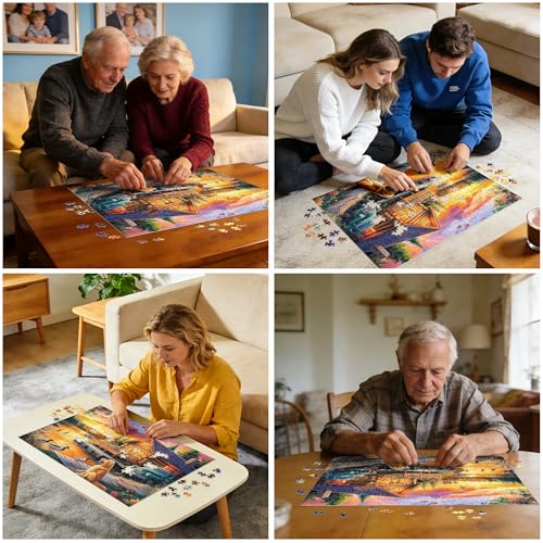 500 Piece Puzzle for Adults Puzzle Dog Duck Car Jigsaw Puzzle, Recycled Cardboar Jigsaw Puzzles 500 Pieces for Senior, Challenging Puzzles Family Birthday Party Toy Gift for Friends 20.5"x15" - style: Countryside