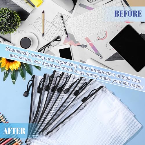 Jetec 32 Pcs Mesh Zipper Bags Bikini Organizer,Black,9 x 7 Inch - color: Black, size: 9 x 7 Inch