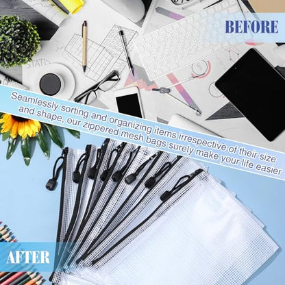 Jetec 32 Pcs Mesh Zipper Bags Bikini Organizer,Black,9 x 7 Inch - color: Black, size: 9 x 7 Inch