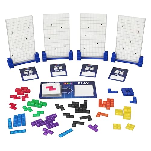 Spin Master Games Tetris: The Board Game | Head-to-Head Tetris Challenge, Drop Tetriminos into Grids to Make Lines & Block Opponents, For 2-4 Players, Ages 8 & Up - style: Tetris Booard Game
