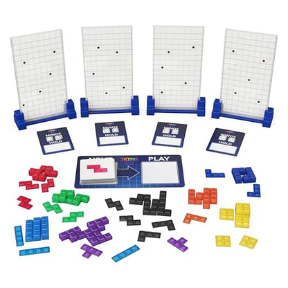 Spin Master Games Tetris: The Board Game | Head-to-Head Tetris Challenge, Drop Tetriminos into Grids to Make Lines & Block Opponents, For 2-4 Players, Ages 8 & Up - style: Tetris Booard Game