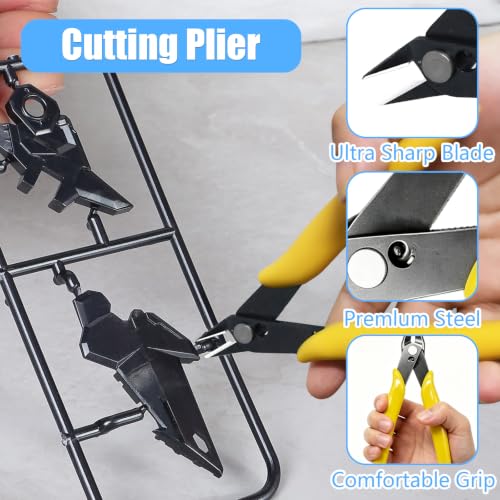 Gundam Model Tool Kit, Hobby Building Tools Kit, 20PCS Basic Gunpla Tool Kit Hobby Making, Gundam Accessories Metal Earth Tool for Gunpla Basic Model Assembling Repairing Fixing DIY