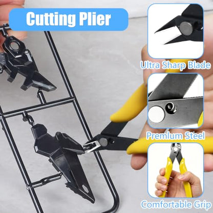 Gundam Model Tool Kit, Hobby Building Tools Kit, 20PCS Basic Gunpla Tool Kit Hobby Making, Gundam Accessories Metal Earth Tool for Gunpla Basic Model Assembling Repairing Fixing DIY
