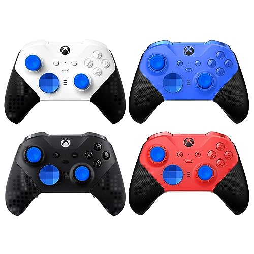 Complete Component Pack for Elite Controller Series 2 - Accessories Replacement Parts Repair Kit with Storage Case, Charging Dock and Charger Cable, 6 Thumbsticks, 4 Paddles, 1 D-Pad - color: Blue