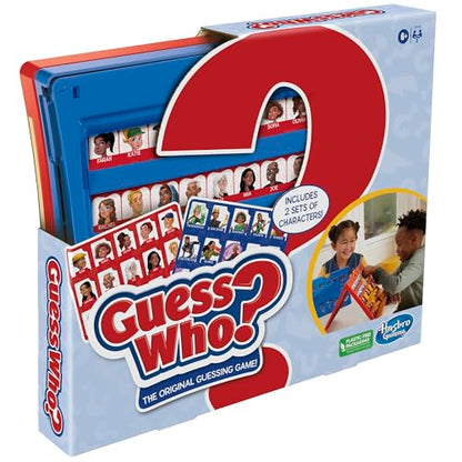 Hasbro Gaming Guess Who? Original,Easy to Load Frame,Double-Sided Character Sheet,2 Player Board Games for Kids,Guessing Games for Families,Ages 6 and Up