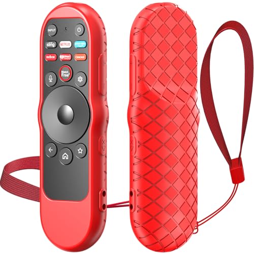 Case Cover for VIZIO XRT270 Smart TV Remote Control Silicone Skin Sleeve with Lanyard Red - color: Non-glow Red