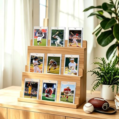BURVAGY 30ct Magnetic Card Holder, 35pt Slim One Touch Card Holders, UV Protection Waterproof Hard Plastic Card Display Case Protectors Sleeves for Trading Cards, Sports, Game Cards, Football Baseball - size: 30 Pack