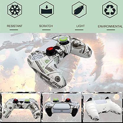 Silicone Skin for Ps5 Controller, 2pcs Anti-Slip Shell Cover Case with 10 Joystick Grips, 2 Pairs L2 R2 for Playsation 5 Controller Wireless Gamepad - color: PS5 controller #5