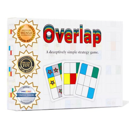 Niche Nation Games Overlap - Award-Winning Deceptively Simple Strategy Card Game for Adults and Families - 2 Player Game or Up to 8 Players - Easy to Learn Mensa Recommended Brain Game