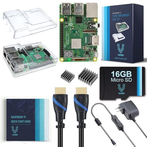 Vilros Raspberry Pi 3 Complete Starter Kit with Clear Case and Preloaded SD Card