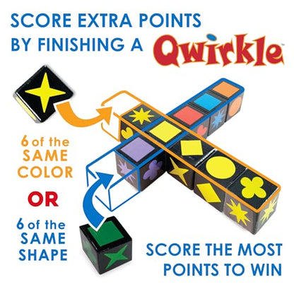MindWare Qwirkle Cubes | A fast, replayable tile game. Includes 90 wooden cubes. - style: Qwirkle Cubes