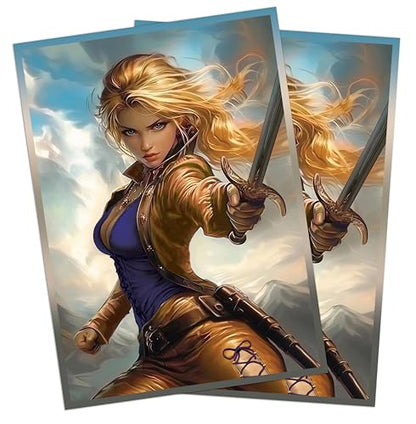 Anime Rune Knight Card Sleeves 102 Pack – Compatible with MTG & TCGs – Perfect for Celes Rune Knight & Final Fantasy Commander Decks – Premium Card Game Sleeves for Magic - color: Anime Rune Knight