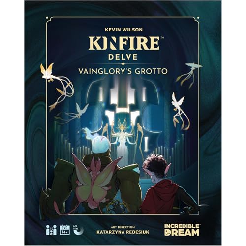 Incredible Dream Kinfire Delve: Vainglory’s Grotto – Solo or 2-Player Tactical Card and Dice Game – Puzzle-Focused Fantasy Adventure – 60+ Minute Gameplay – Compact, Replayable, Ages 14+