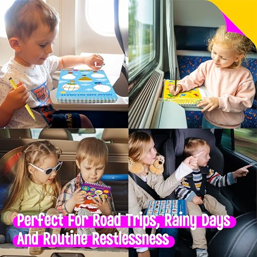 SpriteGru 31 Dry Erase Activities Book, Reusable & Erasable Game Pad, Explore and Find, Maze Matching TIC-TAC-Toe Dot to Dot Educational On the Go Toy and Learning Tool for Road Trip Airplane Travel - style: Comprehensive Games