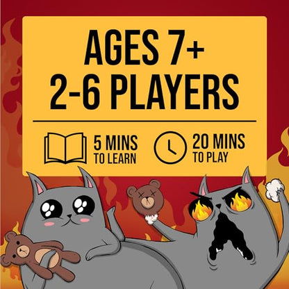 Exploding Kittens The Board Game 2-6, Age 7+ Flippable Game Board | One of the bestselling card games of all time is now a board game! Flip the pop-up board, strategize, sabotage, and surprise.