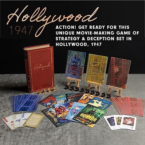 Facade Games Hollywood 1947 Board Game, Strategy & Deceit for 1-9 Players | Ages 14 and Up, Social Deduction Game, For Friends & Family Game Night, Includes Genre Posters