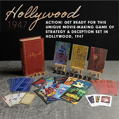 Facade Games Hollywood 1947 Board Game, Strategy & Deceit for 1-9 Players | Ages 14 and Up, Social Deduction Game, For Friends & Family Game Night, Includes Genre Posters