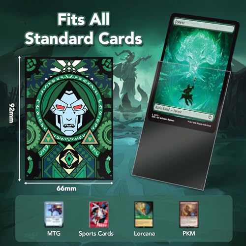 MTG Card Sleeves 100ct (Doctor), Clear Front & Matte Back, Smooth Shuffle, Art Card Sleeves Deck Protector