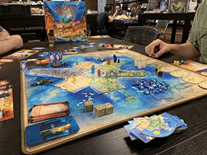 Atlantis Rising Playmat – Stitched Neoprene Board Game Mat for Atlantis Rising 2nd Edition | Flooded Island Artwork, Resource Areas & Immersive Table Presence