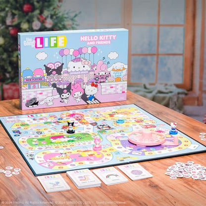 The Game of Life: Hello Kitty and Friends Board Game, Collect Apples and Buy Bows on The Way to The Ultimate Party, Play as Hello Kitty, Kuromi, & More, Officially Licensed Collectible & Merchandise