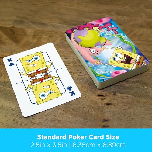 AQUARIUS SpongeBob Playing Cards - SpongeBob SquarePants Cast Deck of Cards for Your Favorite Card Games - Officially Licensed SpongeBob Merchandise & Collectibles - Poker Size