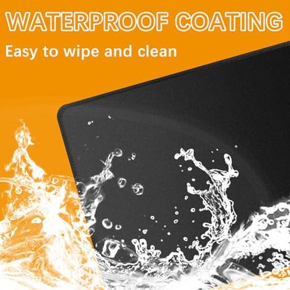 4 Pcs Large Gaming Mouse Pad Black 31.5x11.8 in,Extended Desk Keyboard Pad with Micro Weave Cloth, Edges Stitched Gaming Mouse Pad Pack for Office and Home Use