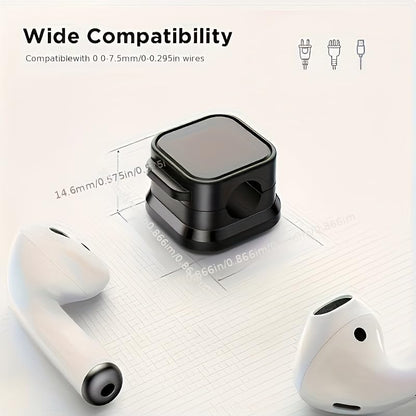 Set of 8 Cable Organizer Clips, No Drilling Required, Self-Adhesive Cable Holder Storage Sockets, Network Wires Cable Clips, Wiring Clips, No-Nail Cable Management (White-8pcs) - color: White-8pcs