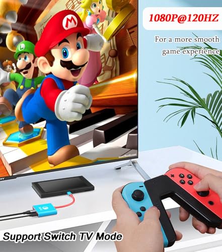 Switch Dock, TV Docking Station for Nintendo Switch/Switch OLED/Steam Deck, 4K@30HZ/1080P@60HZ Portable Switch TV Dock with PD 100W Charging, USB 3.0 Port（3-in-1 - style: Adapter