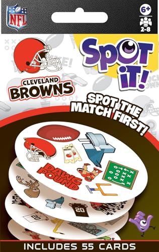 Masterpieces Officially Licensed NFL Cleveland Browns Spot It Game for Kids and Adults - style: Cleveland Browns