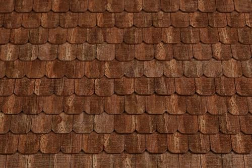 Miniature Roof Shingle Strips for 1:12 Scale Dollhouse Roofing | Set of 25 Strips, REDUCIO! - color: Brown Oak