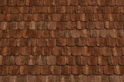 Miniature Roof Shingle Strips for 1:12 Scale Dollhouse Roofing | Set of 25 Strips, REDUCIO! - color: Brown Oak